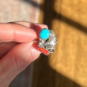 Vintage 1960s Native American Navajo Sterling Silver Ring